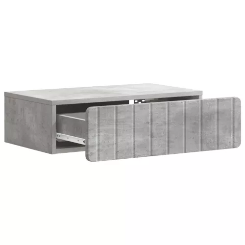  Fali oldaltábla Betonszürke 59 x 34,5 x 17 cm Szerelt Fa