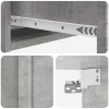  Fali oldaltábla Betonszürke 59 x 34,5 x 17 cm Szerelt Fa