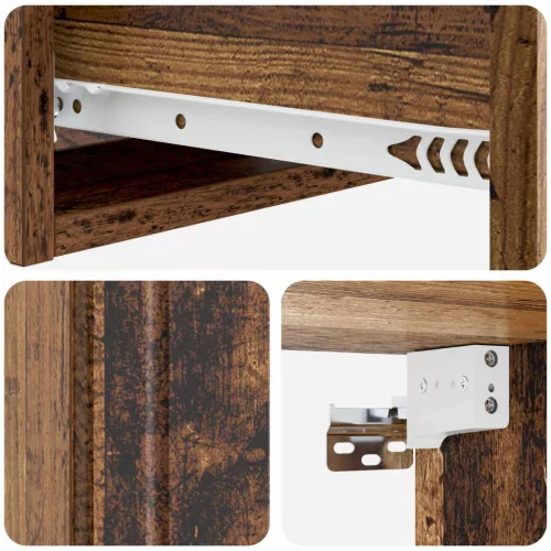  Fali oldaltábla Antik Fa 59 x 34,5 x 17 cm Szerelt Fa