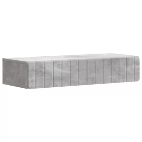    Fali oldaltábla Betonszürke 87,5 x 34,5 x 17 cm Szerelt Fa