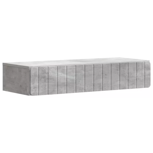  Fali oldaltábla Betonszürke 87,5 x 34,5 x 17 cm Szerelt Fa