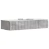  Fali oldaltábla Betonszürke 87,5 x 34,5 x 17 cm Szerelt Fa