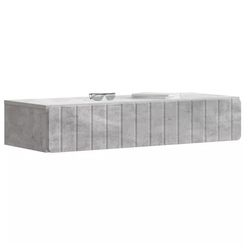  Fali oldaltábla Betonszürke 87,5 x 34,5 x 17 cm Szerelt Fa
