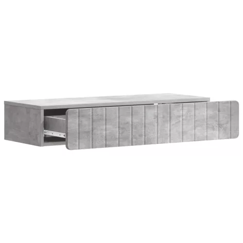  Fali oldaltábla Betonszürke 87,5 x 34,5 x 17 cm Szerelt Fa