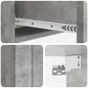 Fali oldaltábla Betonszürke 87,5 x 34,5 x 17 cm Szerelt Fa