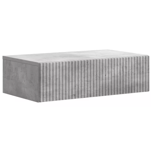  Fali oldaltábla Betonszürke 59 x 34,5 x 17 cm Szerelt Fa