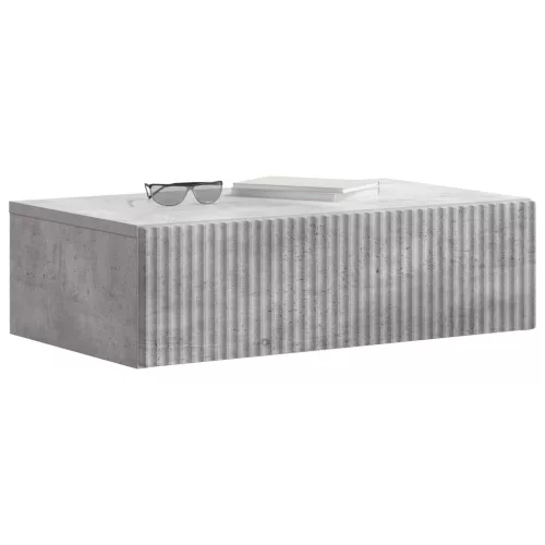  Fali oldaltábla Betonszürke 59 x 34,5 x 17 cm Szerelt Fa
