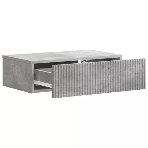  Fali oldaltábla Betonszürke 59 x 34,5 x 17 cm Szerelt Fa