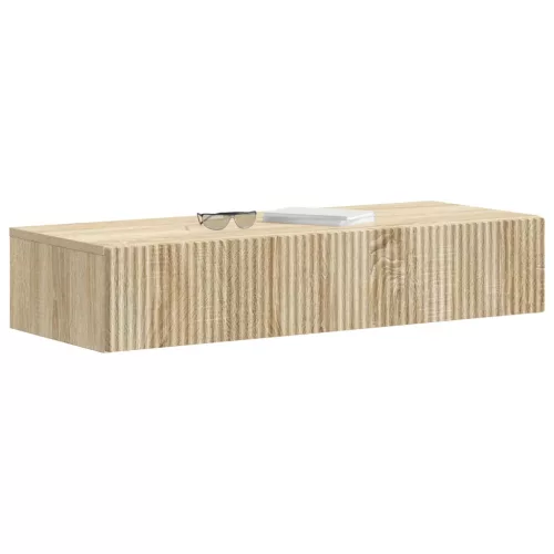 Fali oldaltábla Sonoma Tölgy 87,5 x 34,5 x 17 cm Szerelt Fa