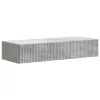  Fali oldaltábla Betonszürke 87,5 x 34,5 x 17 cm Szerelt Fa