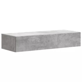    Fali oldaltábla Betonszürke 87,5 x 34,5 x 17 cm Szerelt Fa