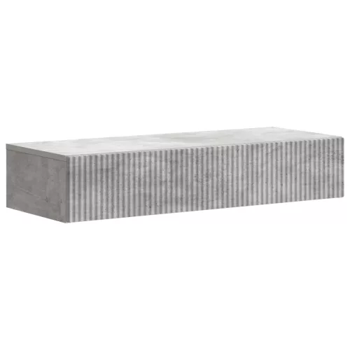  Fali oldaltábla Betonszürke 87,5 x 34,5 x 17 cm Szerelt Fa