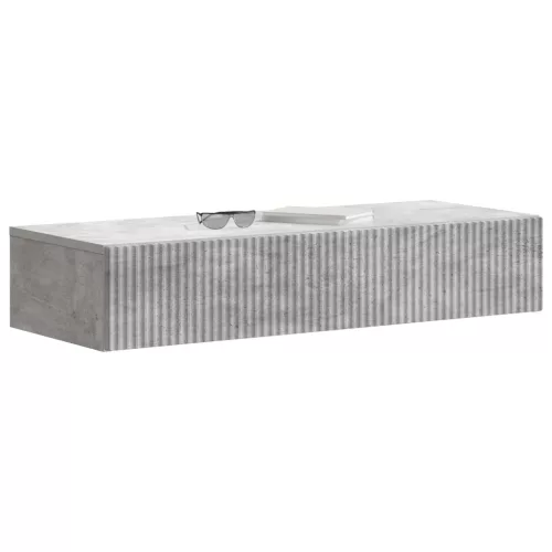  Fali oldaltábla Betonszürke 87,5 x 34,5 x 17 cm Szerelt Fa