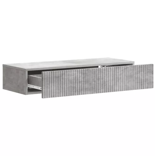  Fali oldaltábla Betonszürke 87,5 x 34,5 x 17 cm Szerelt Fa