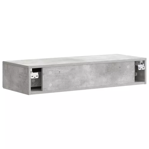  Fali oldaltábla Betonszürke 87,5 x 34,5 x 17 cm Szerelt Fa