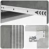  Fali oldaltábla Betonszürke 87,5 x 34,5 x 17 cm Szerelt Fa