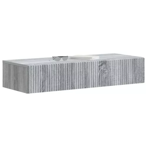  Fali oldaltábla Szürke Sonoma 87,5 x 34,5 x 17 cm Szerelt Fa