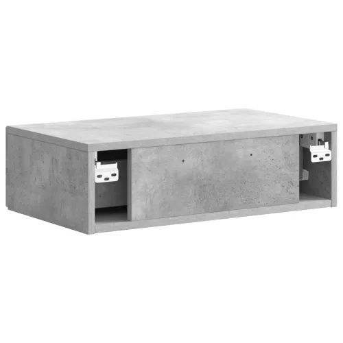  Fali oldaltábla Betonszürke 59 x 34,5 x 17 cm Szerelt Fa