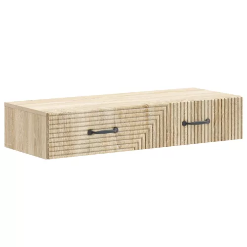  Fali oldaltábla Sonoma Tölgy 87,5 x 34,5 x 17 cm Szerelt Fa