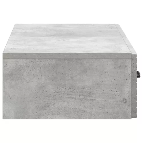  Fali oldaltábla Betonszürke 87,5 x 34,5 x 17 cm Szerelt Fa