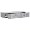  Fali oldaltábla Szürke Sonoma 87,5 x 34,5 x 17 cm Szerelt Fa