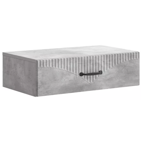  Fali oldaltábla Betonszürke 59 x 34,5 x 17 cm Szerelt Fa