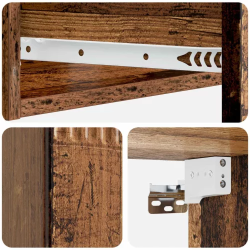  Fali oldaltábla Antik Fa 59 x 34,5 x 17 cm Szerelt Fa
