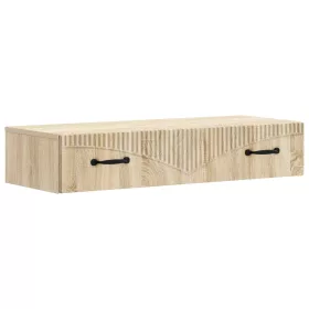    Fali oldaltábla Sonoma Tölgy 87,5 x 34,5 x 17 cm Szerelt Fa