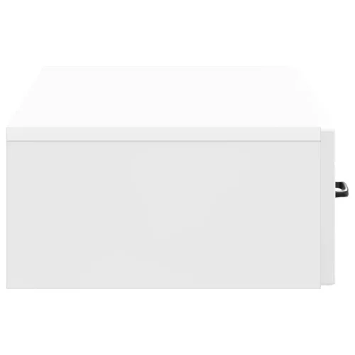  Fali oldaltábla Magasfényű Fehér 87,5 x 34,5 x 17 cm Szerelt Fa