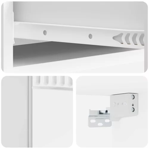  Fali oldaltábla Magasfényű Fehér 87,5 x 34,5 x 17 cm Szerelt Fa