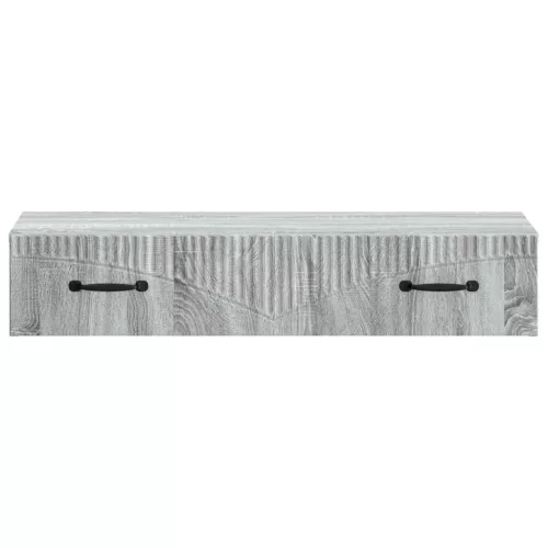  Fali oldaltábla Szürke Sonoma 87,5 x 34,5 x 17 cm Szerelt Fa