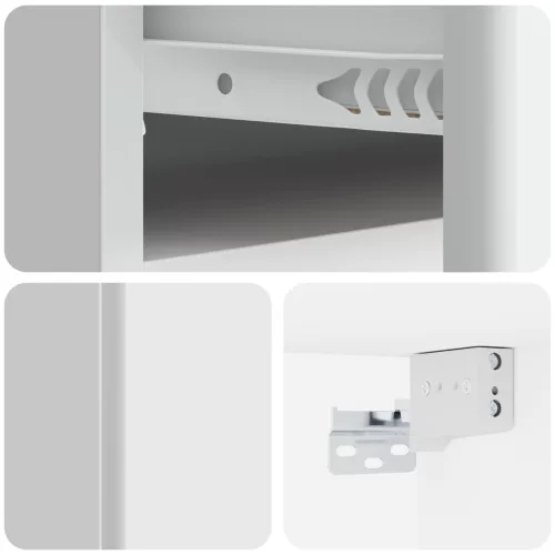  Fali éjjeli szekrény 2 pcs Fehér 49 x 34,5 x 20 cm Szerelt Fa