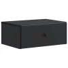  Fali éjjeli szekrény 2 pcs Fekete 49 x 34,5 x 20 cm Szerelt Fa