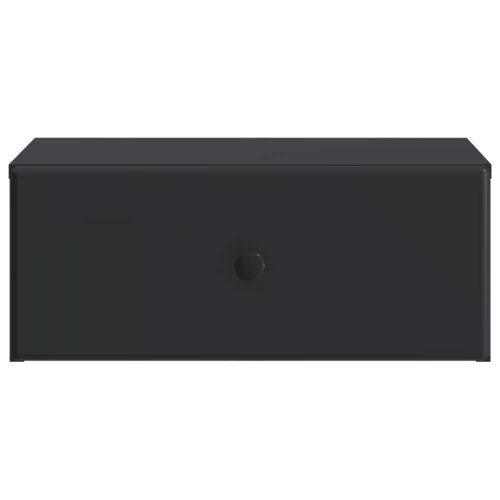  Fali éjjeli szekrény 2 pcs Fekete 49 x 34,5 x 20 cm Szerelt Fa