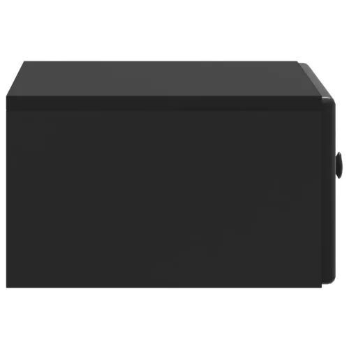  Fali éjjeli szekrény 2 pcs Fekete 49 x 34,5 x 20 cm Szerelt Fa