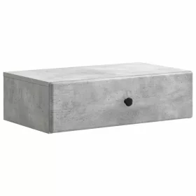  Fali oldaltábla Betonszürke 59 x 34,5 x 17 cm Szerelt Fa