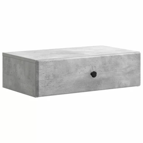 Fali oldaltábla Betonszürke 59 x 34,5 x 17 cm Szerelt Fa