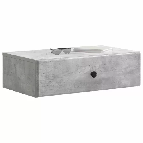  Fali oldaltábla Betonszürke 59 x 34,5 x 17 cm Szerelt Fa