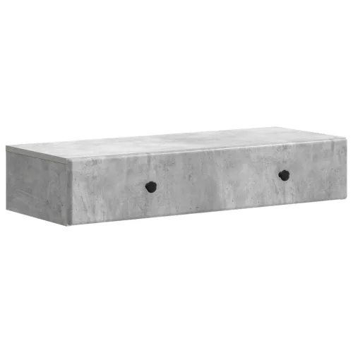 Fali oldaltábla Betonszürke 87,5 x 34,5 x 17 cm Szerelt Fa
