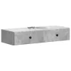 Fali oldaltábla Betonszürke 87,5 x 34,5 x 17 cm Szerelt Fa