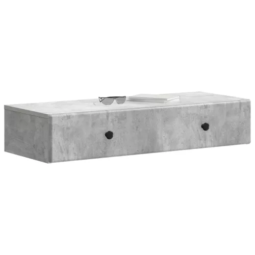  Fali oldaltábla Betonszürke 87,5 x 34,5 x 17 cm Szerelt Fa