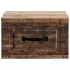  Fali éjjeli szekrény fiókkal 2 pcs Antik Fa 34,5 x 33 x 20 cm