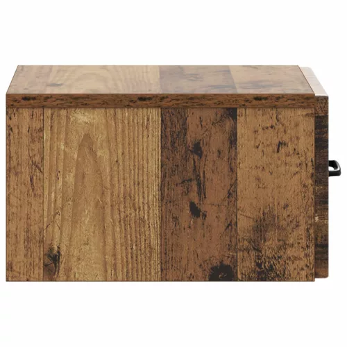  Fali éjjeli szekrény fiókkal 2 pcs Antik Fa 34,5 x 33 x 20 cm