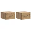  Fali éjjeli szekrény 2 pcs Kézműves Tölgy 34,5 x 33 x 20 cm
