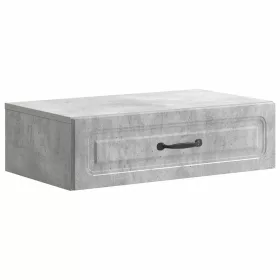  Fali oldaltábla Betonszürke 59 x 34,5 x 17 cm Szerelt Fa