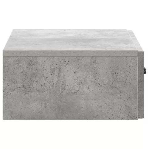  Fali oldaltábla Betonszürke 59 x 34,5 x 17 cm Szerelt Fa