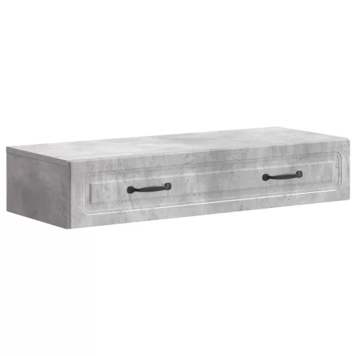  Fali oldaltábla Betonszürke 87,5 x 34,5 x 17 cm Szerelt Fa
