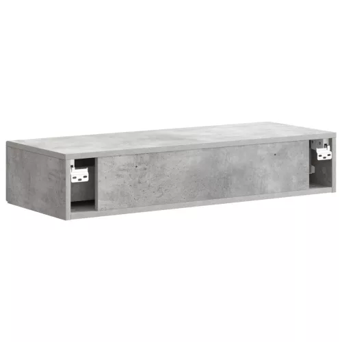  Fali oldaltábla Betonszürke 87,5 x 34,5 x 17 cm Szerelt Fa