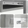  Fali oldaltábla Betonszürke 87,5 x 34,5 x 17 cm Szerelt Fa