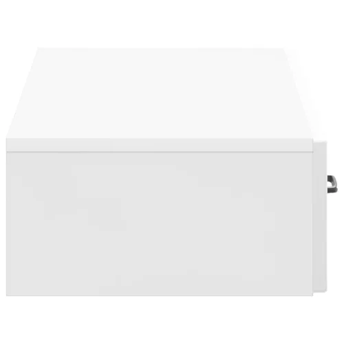  Fali oldaltábla Magasfényű Fehér 87,5 x 34,5 x 17 cm Szerelt Fa